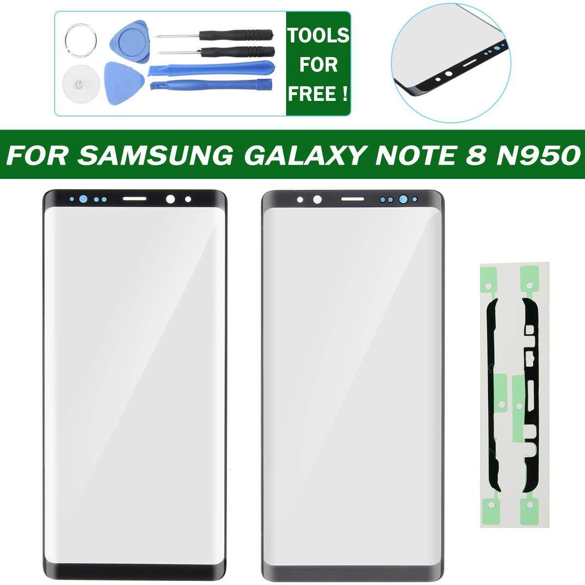 Black Outer Front Glass Lens Screen Replacement For Samsung Galaxy Note 8 N950