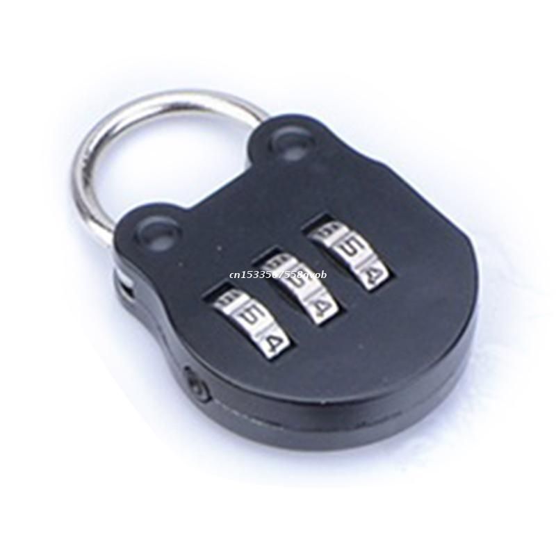 3 Digit Code Combination Padlock Small Travel Luage Case Lock Keyless Shackle Lock For Backpack Gym School Locker