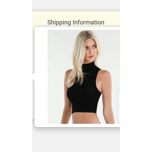 Croptop Armless Croptop Female Turtleneck