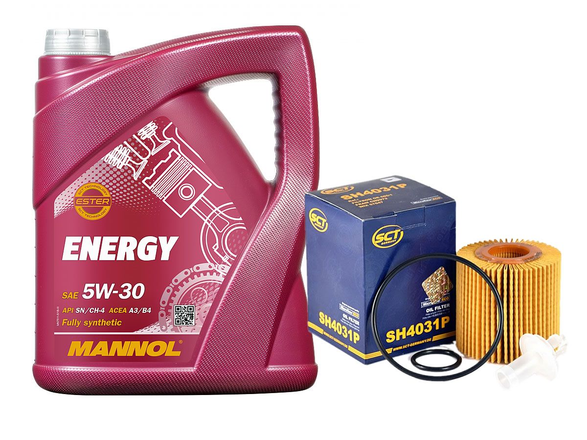 ENERGY FULLY SYNTHETIC 5W-30 5LITRES + SCT OIL FILTER FOR TOYOTA & LEXUS. 2GR ENGINE. (ES350: 2007, RX350: 2007, AVALON: L4 2013, V6= 2005, CAMRY: L4 2010, V6 2007, HIGHLANDER: L4 2009, V6 2008, RAV4: L4 2009; V6 2006, SIENNA