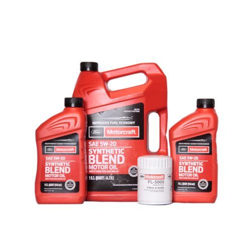 SYNTHETIC BLEND MOTOR OIL 5W-20 7us Qts + MOTORCRAFT OIL FILTER FOR FORD EXPLORER,EDGE,F-150,FLEX,GRAND CHEROKEE