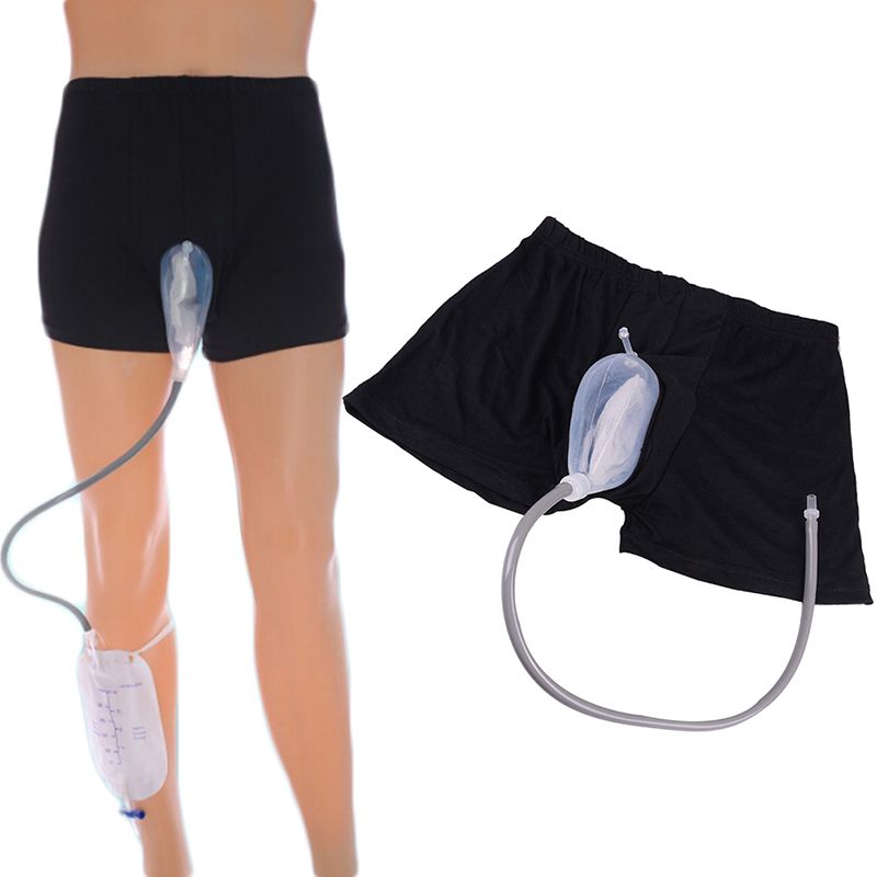 Urine Bag Reusable Male Urinal Bag Silicone Urine Funnel Pee Holder Collector With Catheter For Old Men