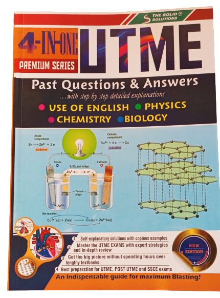 4 In 1 JAMB-UTME Past Question For Sciences By Solid Solutions  (New Edition 2023)