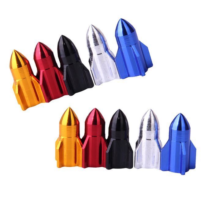 10Pcs Bicycle Car Schrader Valve  Rocket Modeling Valve Dust  Cover