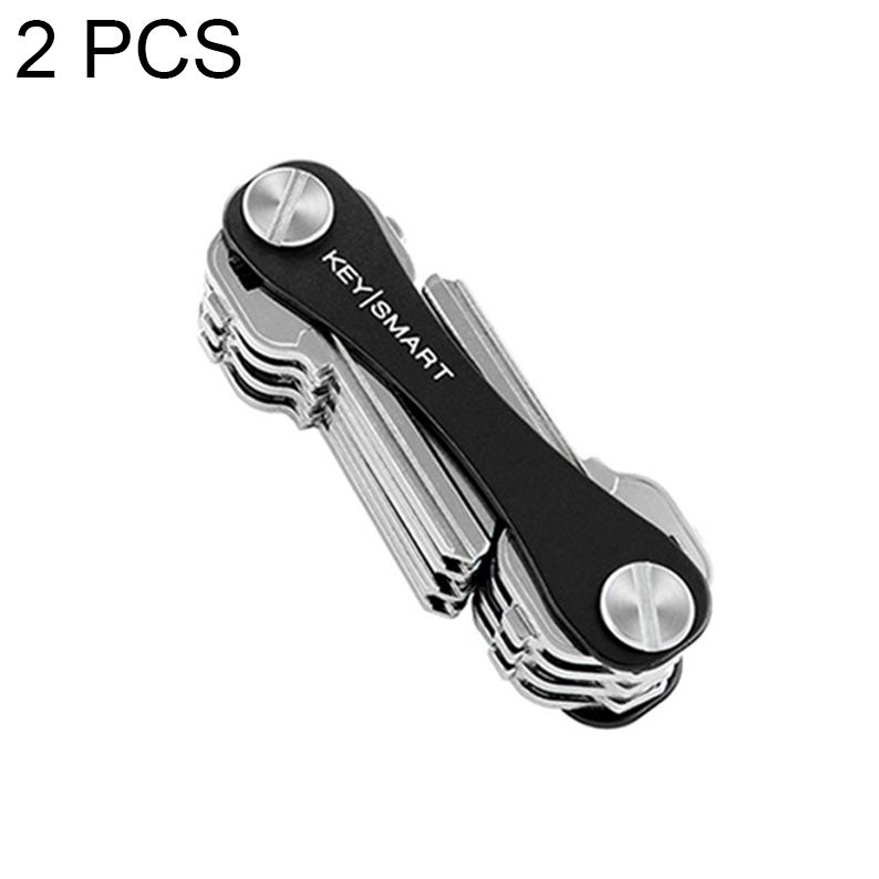 2 PCS QD-81 Large Capacity Metal Key Holder(Black)