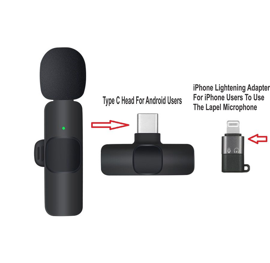 Wireless Microphone/Lapel Microphone,Portable-For IOS & Android