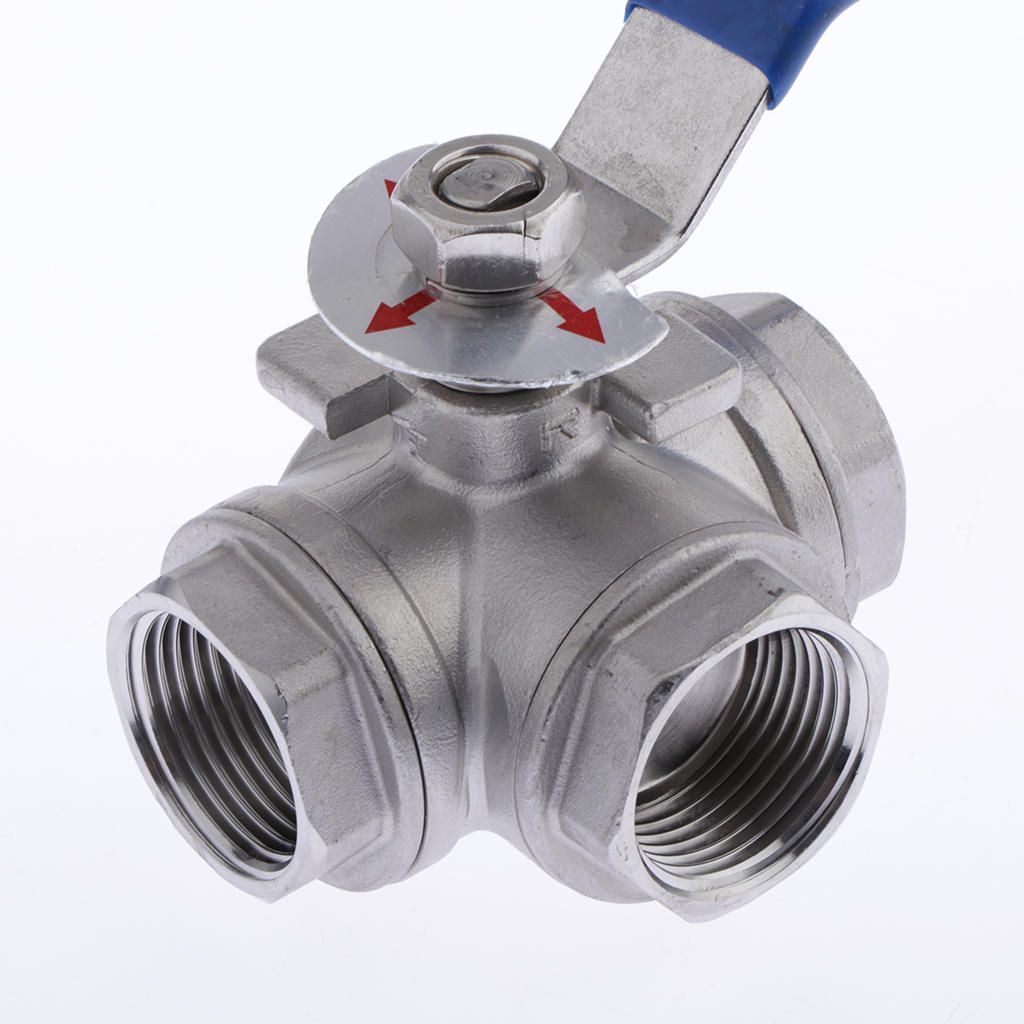 Stainless Steel 304 BSP Three Way Ball For Gas Oil Water