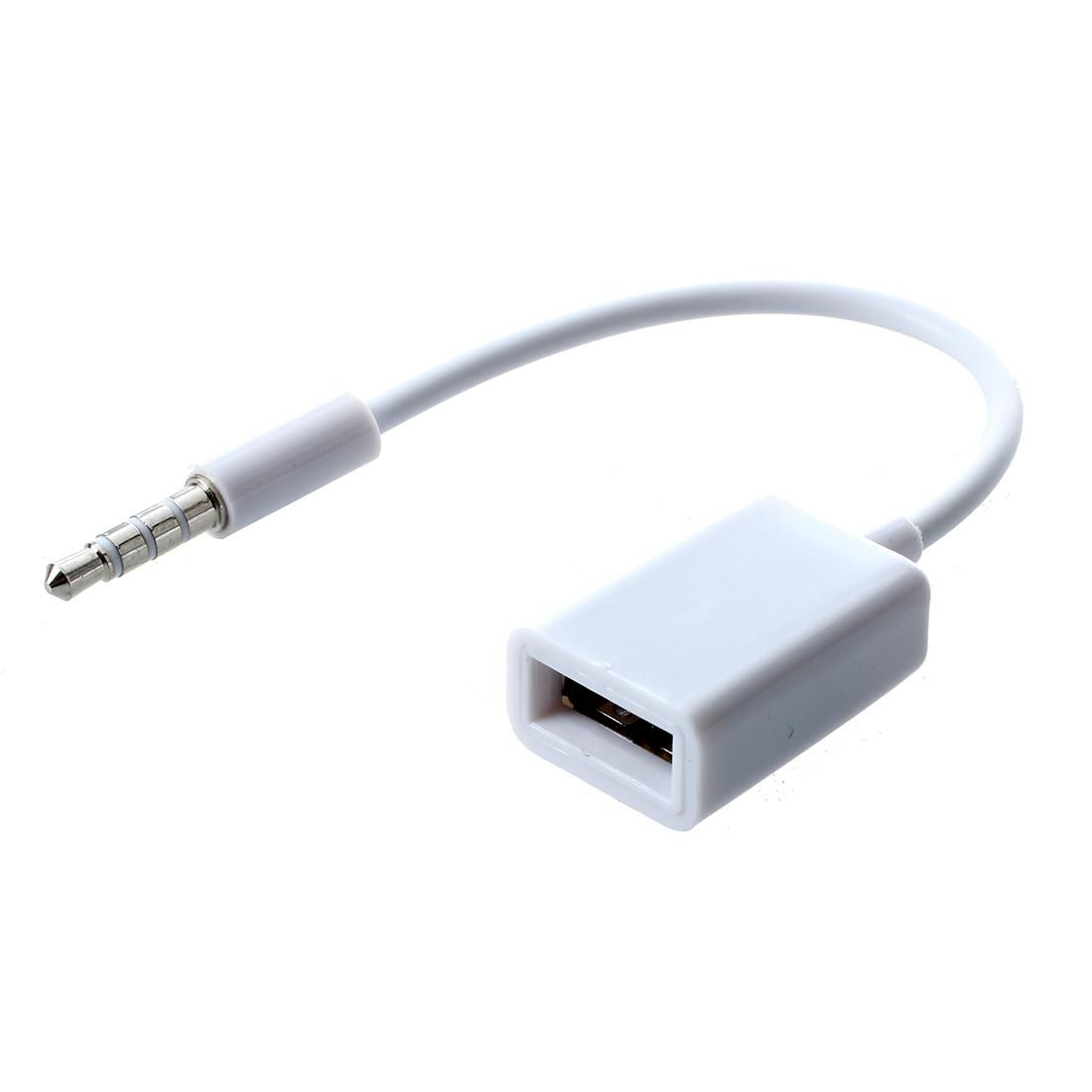 3.5mm Male AUX Audio Plug Jack To USB 2.0 Female Converter