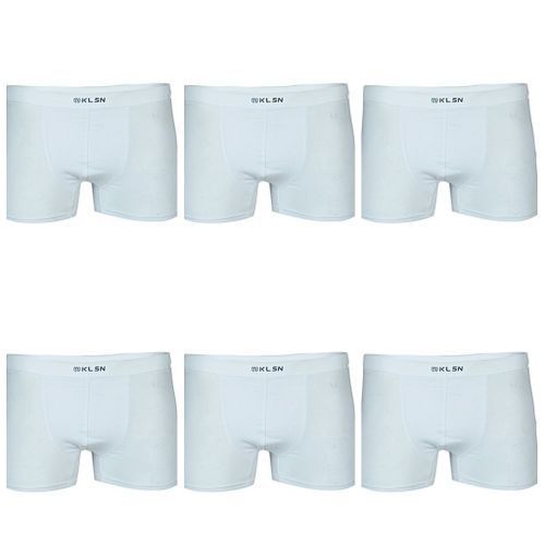 Men White Boxer 6in1- White