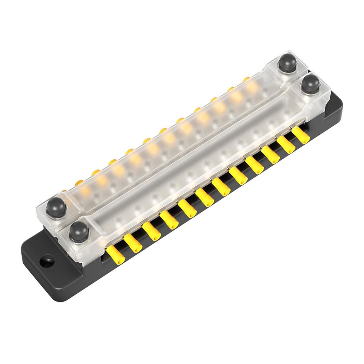 1 Set Terminal Strip Block Low Impedance Power Distribution Box Black