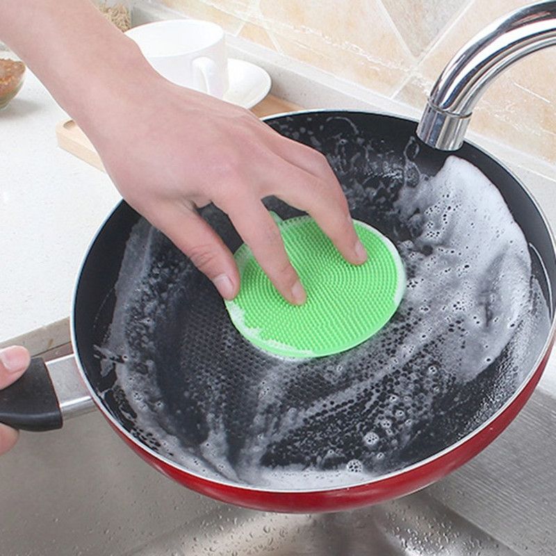 Multifunctional 5 Pcs Silicone Dishwashing Sponge.