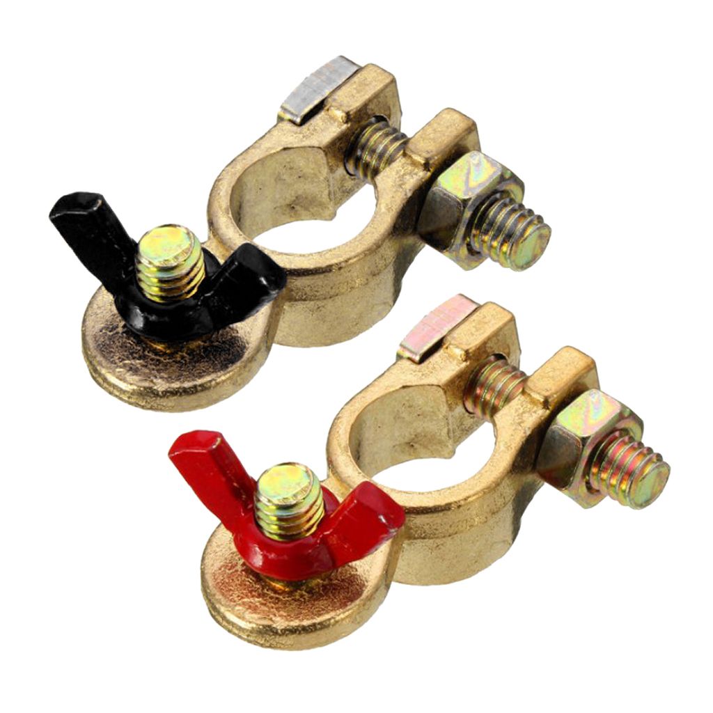 Car Terminal Clip Connector Clamp Brass(+Negative)
