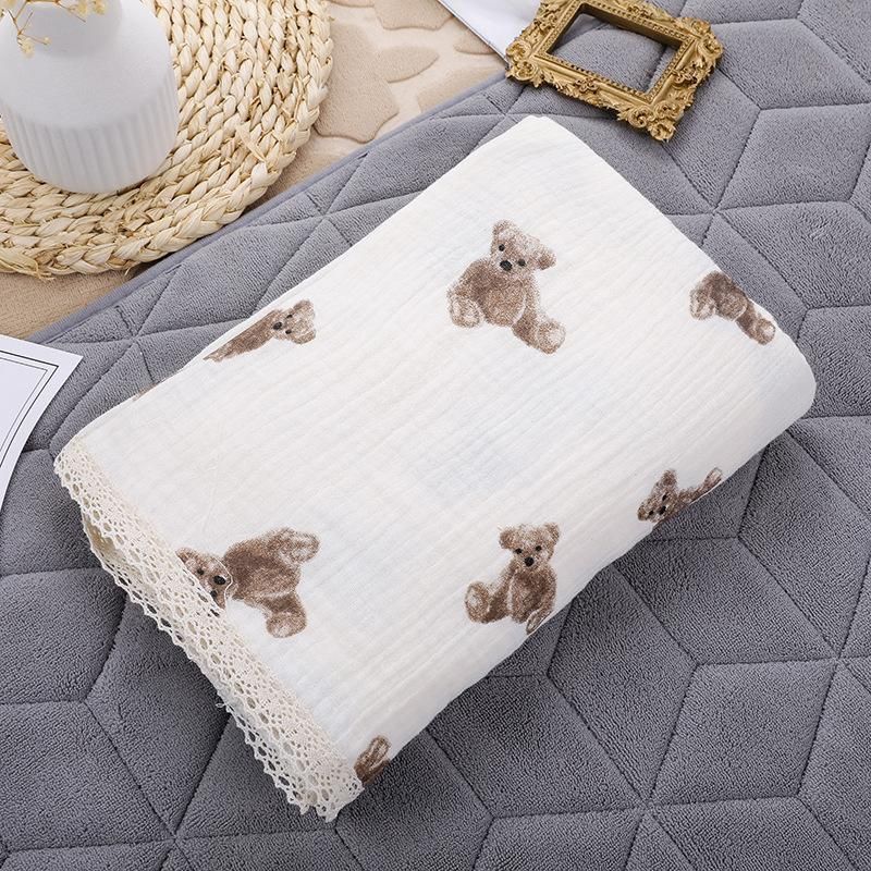 Double Layer Muslin Squares Cotton Baby Blankets  born Blanket Babies Accessories Pl  Born Item Bedding Mother Kids