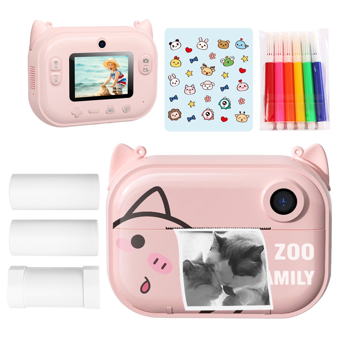 C3 Kids Camera 32GB Instant Camera Photo Printer For Kids