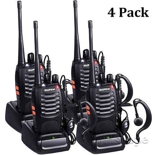 Security Baofeng BF-888S Walkie Talkie Radio With Earpiece (4pcs)