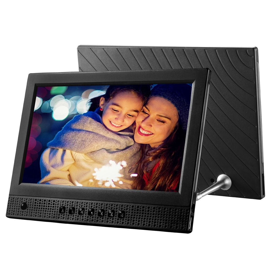 10.1 Inch LED Display Multi-media Music & Movie Player Digital Photo Frame With Remote Control, Allwinner E200s Program, Support USB-Disk / SD Card, Body Sensor, Built In Stereo Speaker(Black)