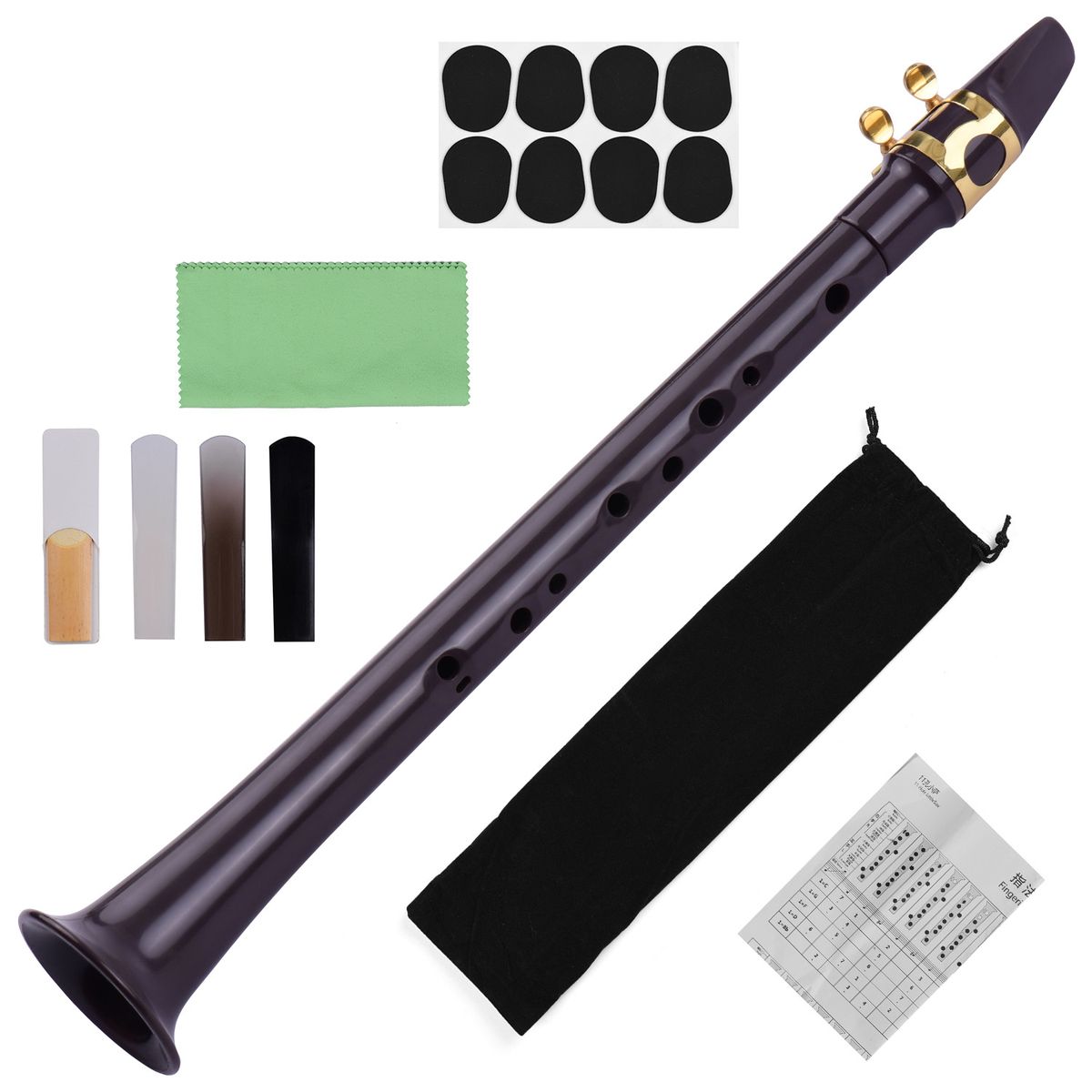 11-hole Mini Pocket Saxophone ABS With Alto Mouthpiece