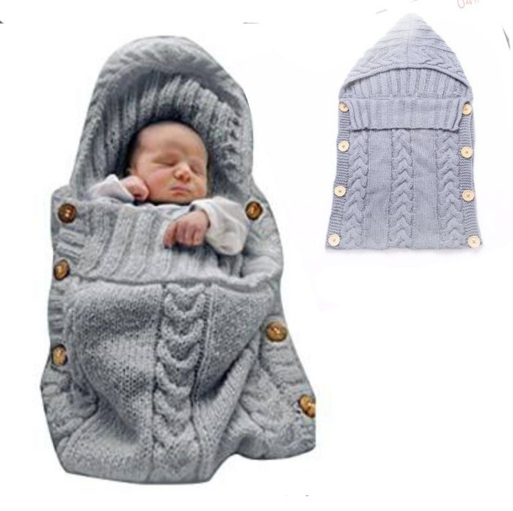 Newborn Baby Infant Sleeping Hoodies Swaddle Wrap Sweater