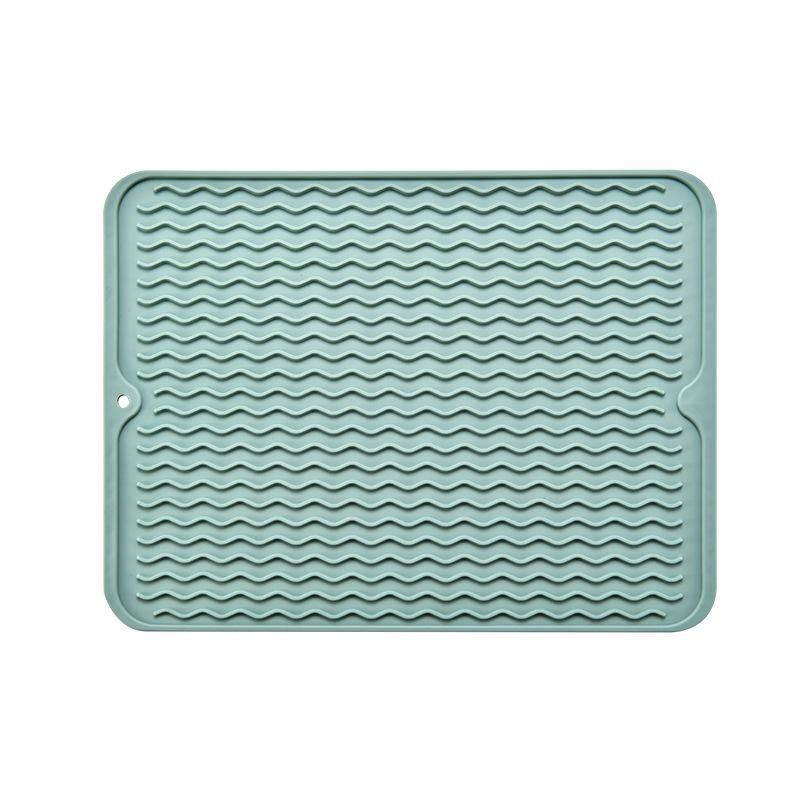 TPR insulation pad table mat non-slip mat desktop heat-proof waterproof non-slip rubber mat drain pad tableware filter pad green