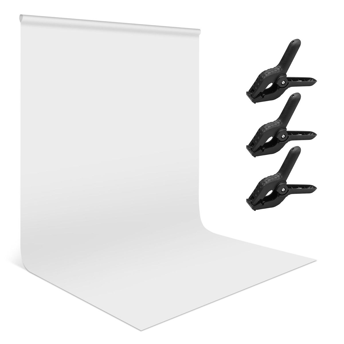 Andoer 2 * 3 meters/ 7 * 10 feet Photography Background Screen Portrait Photography Backdrops Photo Studio Props Durable Washable Polyester-cotton Material with 3 Backdrop Clamps