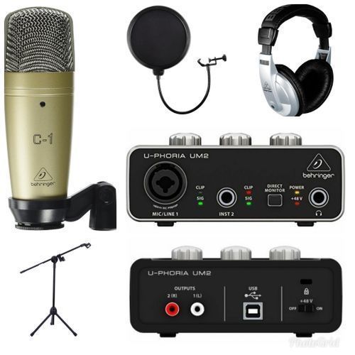 C1,UM2 Soundcard , Pop Filter ,Stand