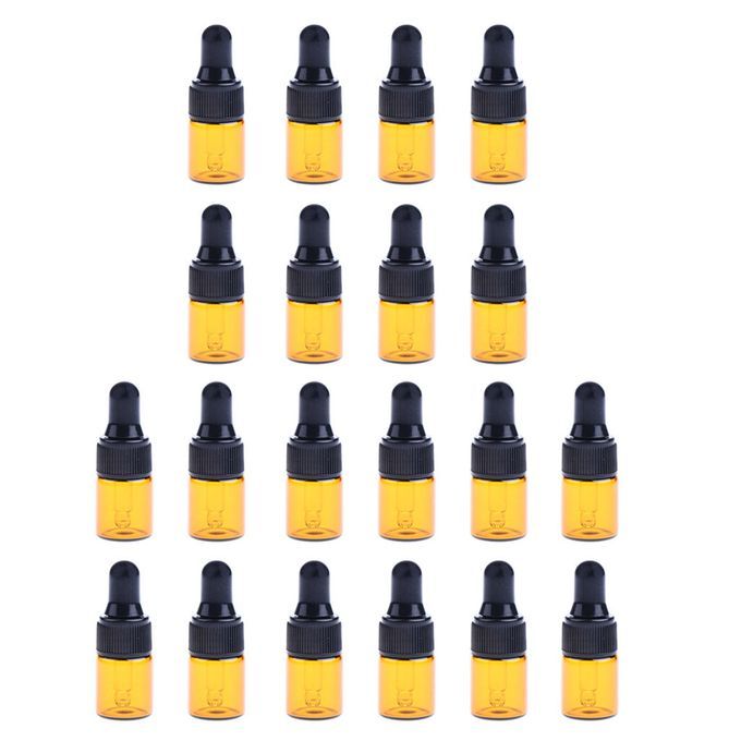 Bulk 60pcs Mini Refillable Glass Dropper Bottle Essential Oils
