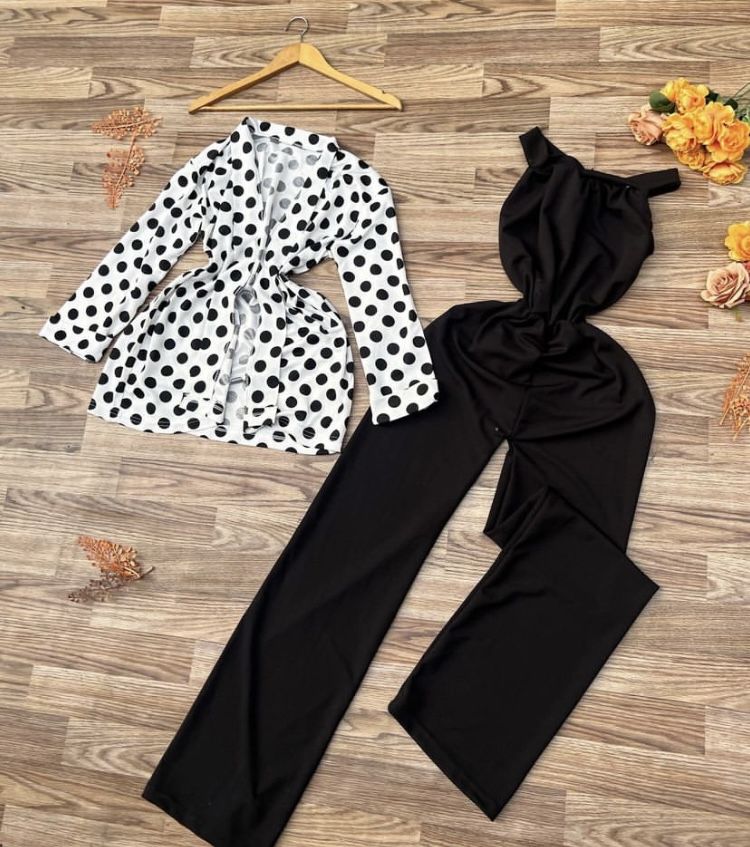 Stylish Office Jumpsuit With Jacket