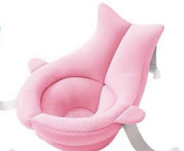 Baby Bath Pad Non-Slip Lounger Pillow Air Cushion Showe Pink
