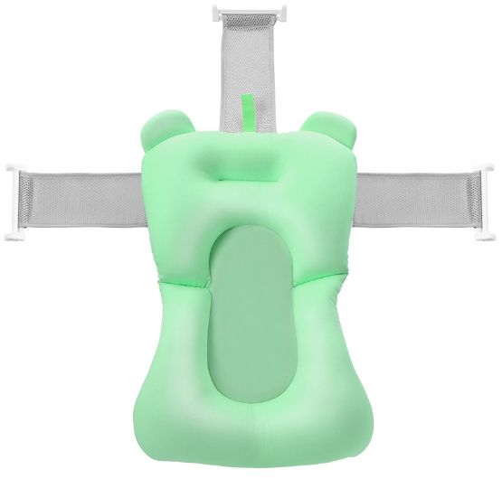 Baby Bath Pad Non-Slip Lounger Pillow Air TyCushion Shower-Green