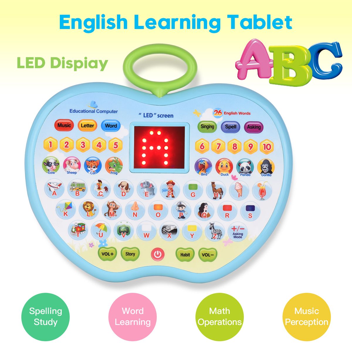 Early Educational Toy Learning Tablet Toddler Computer Toy