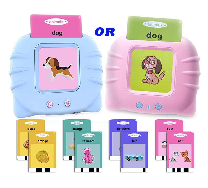 Kids Reading & Talking Flash Cards - Pocket Vocab - 2-8years - Pink Or Blue