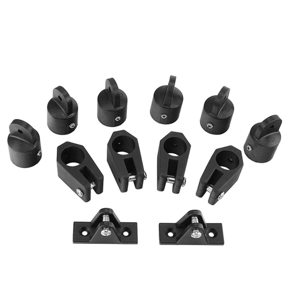12PCS Boat Nylon Hardware Set Black Fits Yacht Accessories-f