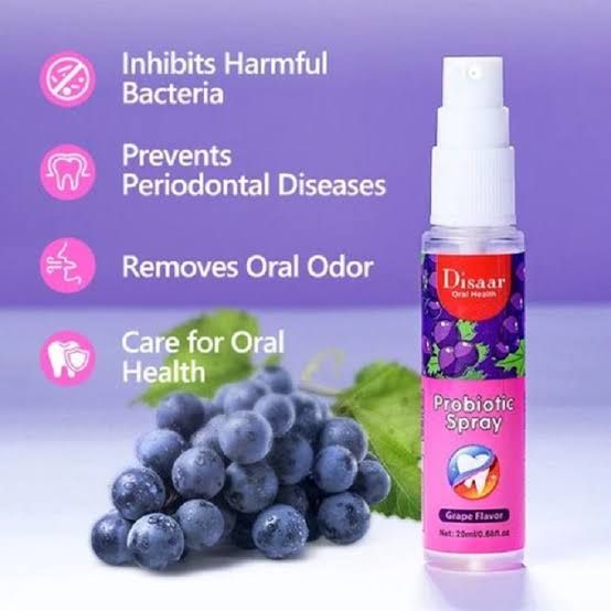 Probiotic Mouth Spray Remove Oral Odor Grape Flavor