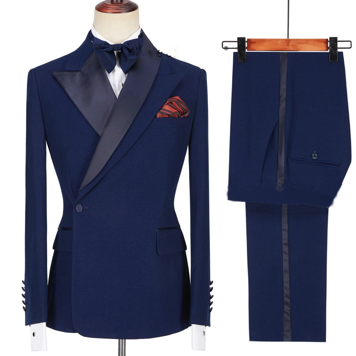 Jacquard Jacket Groomsmen Groom Tuxedos Shawl Lapel Men Suits Wedding Prom Best Man Blazer