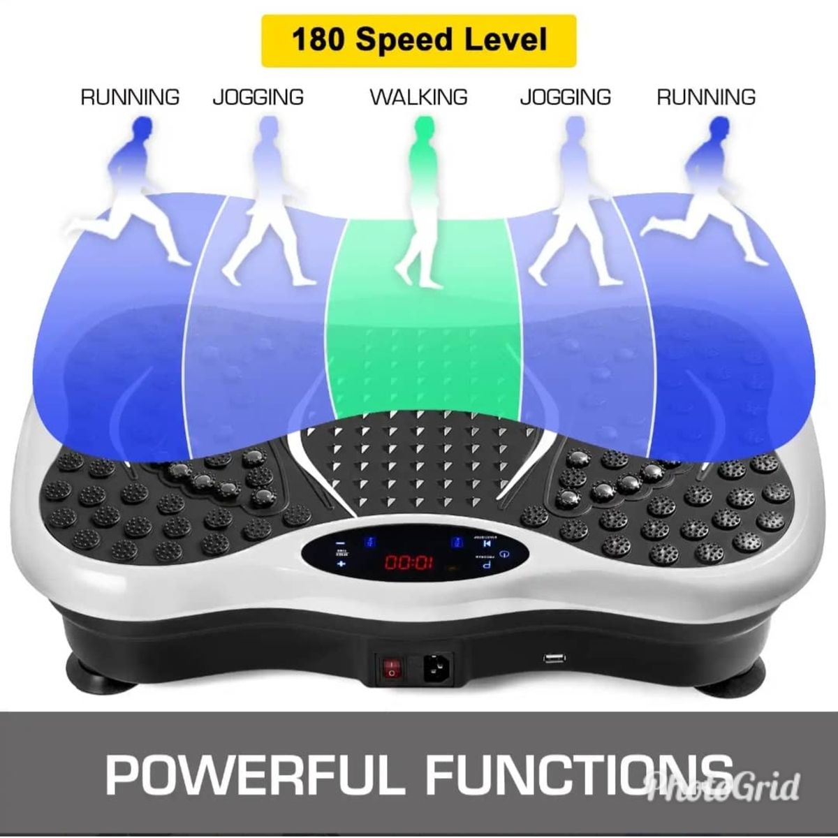 Bluetooth Vibration Platform Massager (California Fitness) Blood Circulation, Calories Burner, Weight Loss