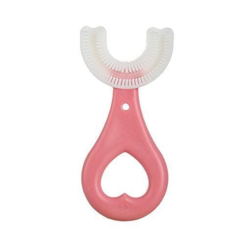 Kids Teeth Cleaning Brush U-Shape Oral Tooth Pink 2-6 Years