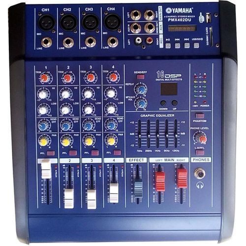 4 Channel Powered Mixer With Built-in Amp. USB, DSP Effects And Phantom Light