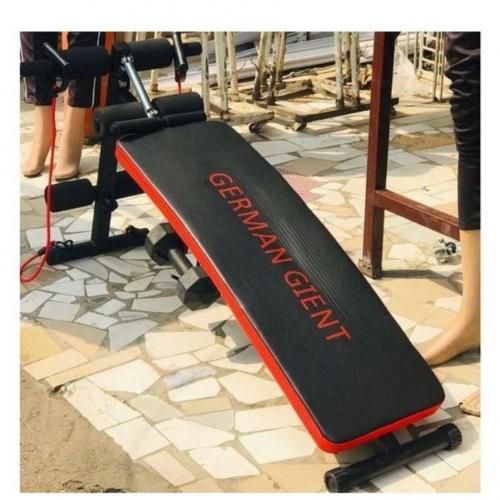 Sit Up Bench With Dumbbells And Pull Up Spring For Arm Coiling Exercise