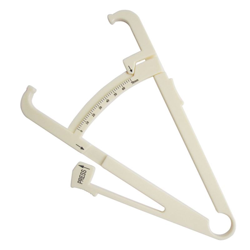 1PC Crossfit Body Loss Tester Calculator Fitness Caliper Clip Measurement Slim Skin-white