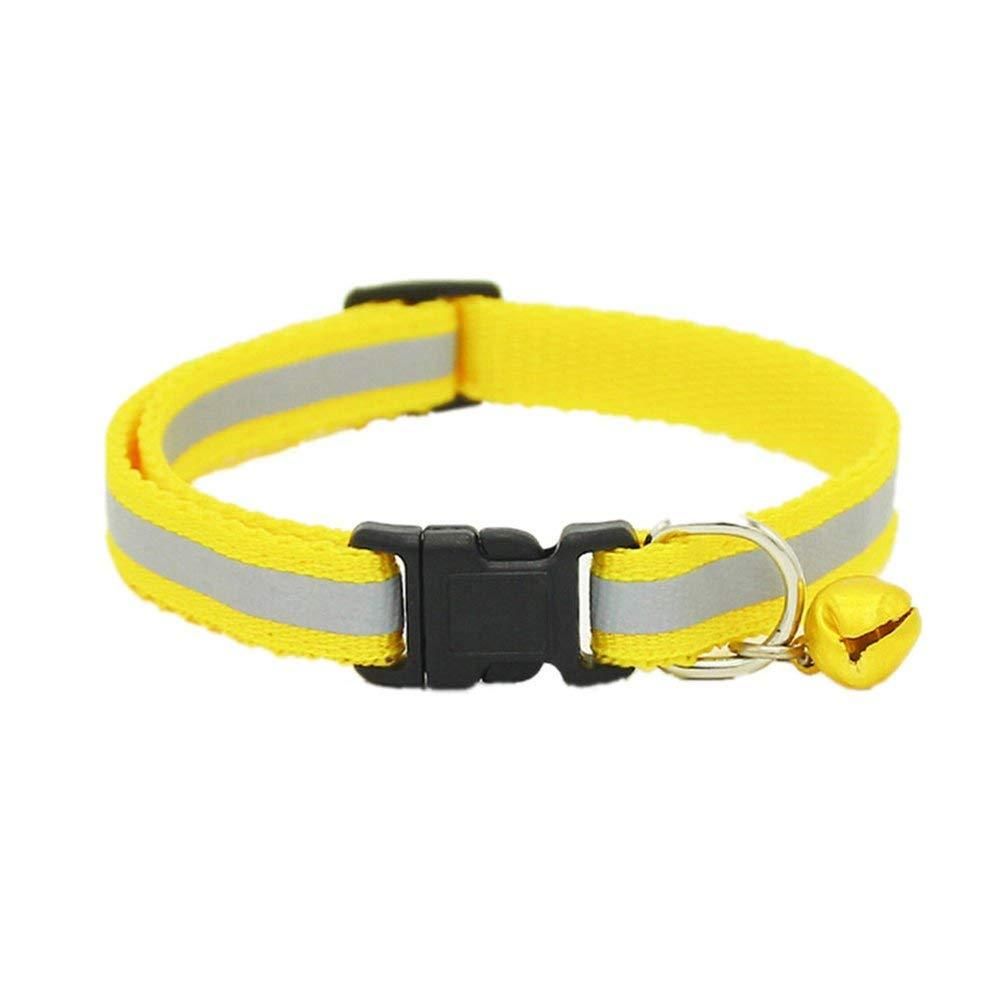 Adjustable Reflective Pet Collar Safety Release with Bell