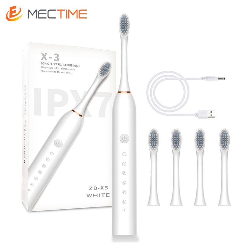 Six-speed Electric Toothbrush USB Charging-White
