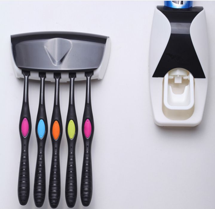 Wall Mounted Handsfree Toothpaste/brush Holder/ Dispenser