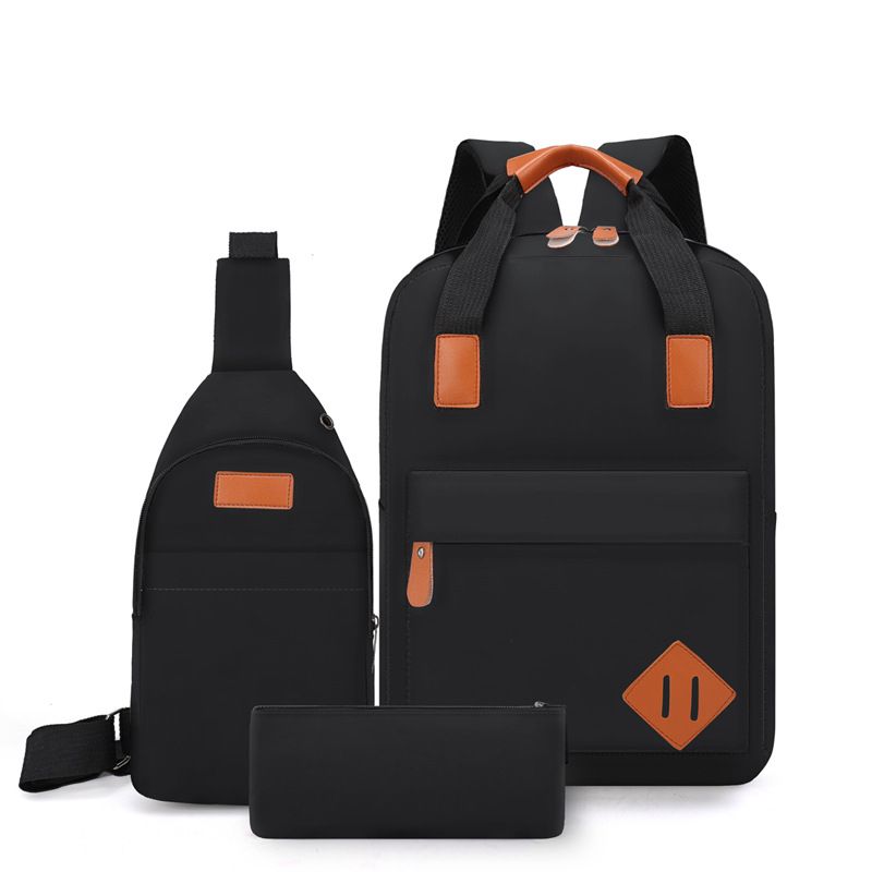 3 In 1 Backpack Laptop Bag Chest Bag Men Bag Satchel School Bag Travelling Bag Purse Wallet