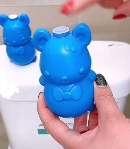 Cute Bear Blue Bubble Toilet Cleaner Deodorant