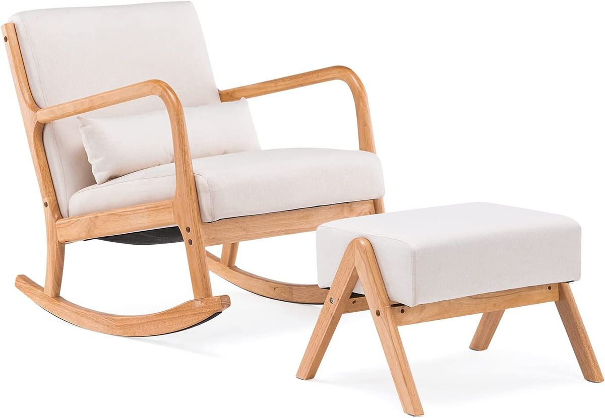 Saulsberry Rocking Chair With Ottoman (Lagos Delivery Only)