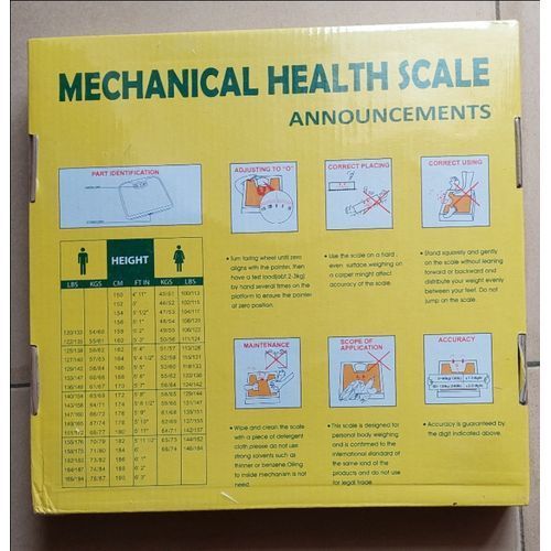 Mechanical Fitness Body Weighing Scale - Analog