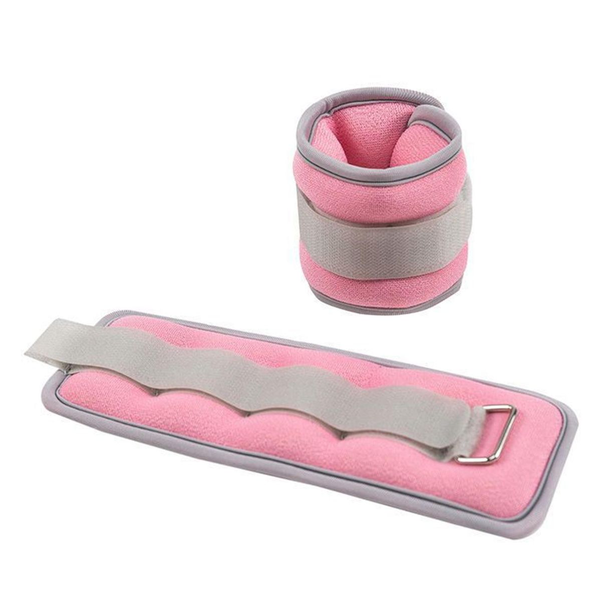 Iron-filled Ankle Weights Power-up Workout with Dual-use for Running Pink