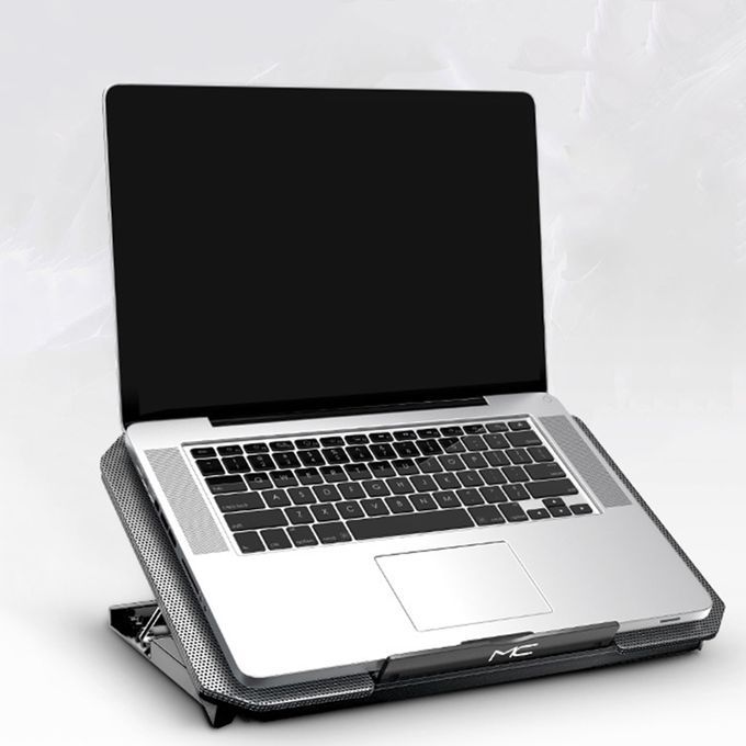 12-17 Inch Laptop Cooling Pad 2 Fans Gaming Notebook Cooler LED Silver
