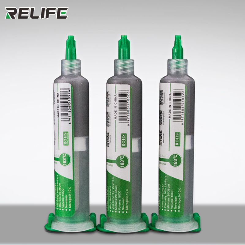 183℃ Paste RL-403 Phone RELIFE 20-38um Motherboard Original Repair Solder 10CC Paste No- For Flux Welding Sn63/Pb37 BGA