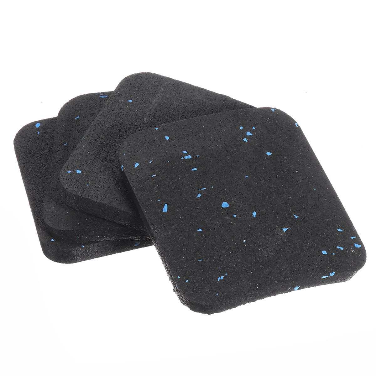 4Pcs/6Pcs Shock Absorbing Waterproof Non-Slip Rubber Pad Fitness 1.0Ply/1.9Ply Thickened Sound Insulation Rubber Cushion Home Treadmill Mat Exercise Mat 4Pcs 1.0ply